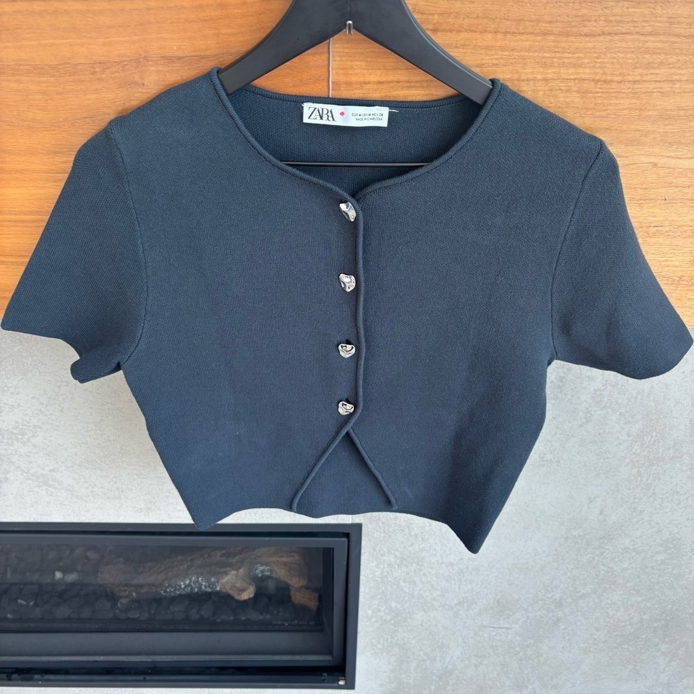 Zara Knit Crop Top, Size M - Picture 7 of 9